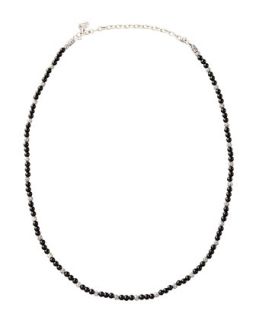 Mens Mini Black Onyx Bead Necklace   John Hardy   Black/Onyx