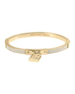 Pave Hinge Padlock Bracelet, Golden   Michael Kors   Gold