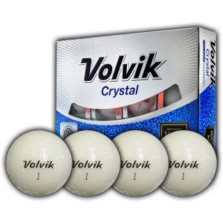 Volvik Crystal 3pc Golf Balls, White (7122)
