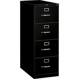 HON S380 Series 26 1/2 Deep Vertical File Cabinet, Legal Size, Black