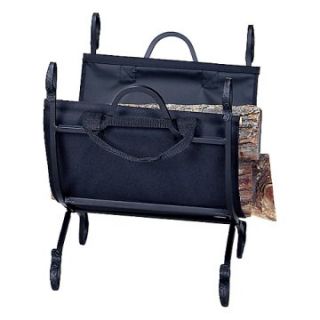 Uniflame Porter Log Holder with Canvas Carrier   Fireplace Tools