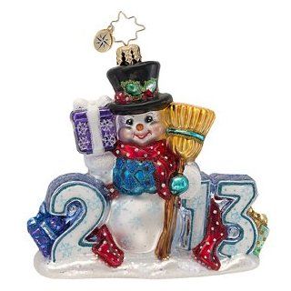 Radko Here's to the Year 2013 SnowmanOrnament   Decorative Hanging Ornaments