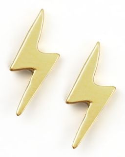 Gold Lightning Earrings   Dogeared   Gold