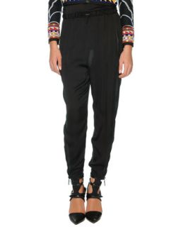 Womens Silk Harem Pants, Black   Emilio Pucci   Black (44/10)