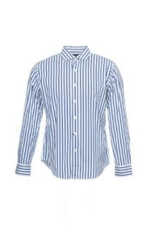 Polo by Ralph Lauren Men's Blue Vertical Striped Button Down Shirt at  Mens Clothing store