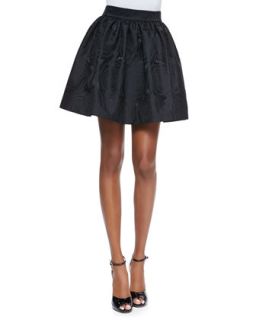 Womens rose print cupcake skirt, black   kate spade new york   Black 001 (6)
