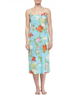 Womens Peranakan Floral Print Long Gown   Natori   Multi (LARGE/14 16)