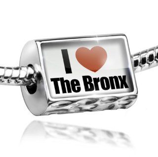 Charm I Love TheBronx region New York, United States   Bead Fit All European Bracelets, Neonblond Jewelry