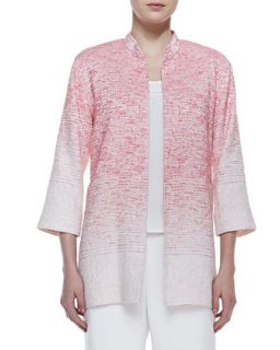 Womens Long Textured Ombre Jacket   Caroline Rose   Frosted rose (SMALL (8))