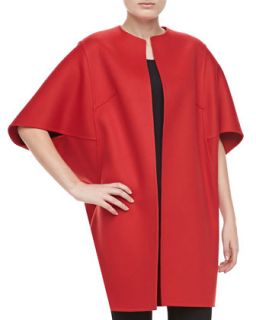 Womens Double Face Melt Wool Jacket, Crimson   Michael Kors   Crimson (MEDIUM)