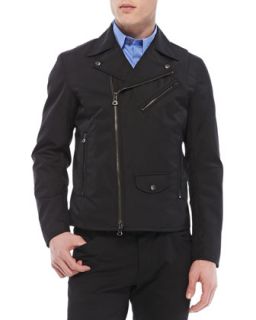 Mens Vilson Moto Jacket in Boss Nylon, Black   Theory   Black (XL)