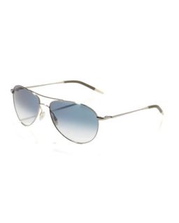 Mens Benedict Aviator Sunglasses   Oliver Peoples   Silver
