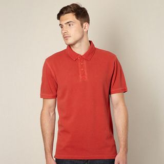 J by Jasper Conran Big and tall designer red pique cotton polo shirt