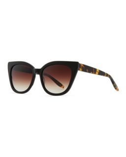 Shirelle Cat Eye Sunglasses, Black/Tortoise   Barton Perreira   Black