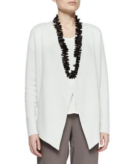Womens Silk Cotton Interlock Jacket   Eileen Fisher   Black (SMALL (6/8))
