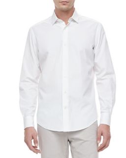 Mens Slim Cut Woven Dress Shirt, White   Lanvin   White (42)