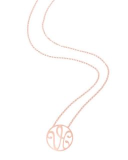 Small 2 Initial Monogram Necklace, Rose Gold, 18   K Kane   Rose gold
