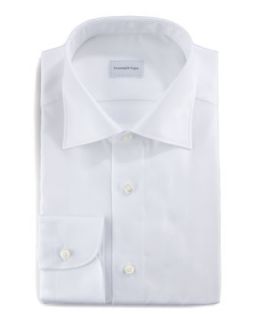 Mens Royal Oxford Dress Shirt, White   Ermenegildo Zegna   White (17 1/2)