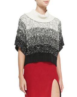 Womens Florence Marbled Chunky Knit Sweater   Alice + Olivia   Black / cream