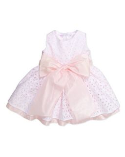 Taffeta Eyelet Cupcake Dress, White/Pink, 12 24 Months   Helena   White/Pink