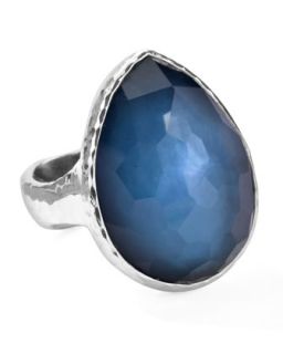 Sterling Silver Wonderland Teardrop Ring in Indigo   Ippolita   Silver/Denim (8)