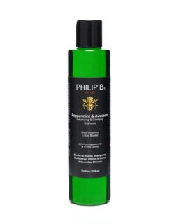 Peppermint & Avocado Volumizing & Clarifying Shampoo, 7.4 oz.   Philip B   Green