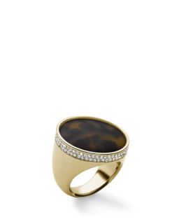Pave Tortoise Dome Ring, Golden   Michael Kors   Gold tortouise (6)