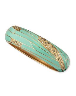 Wide Insect Wing Bangle, Mint   Sequin   Mint