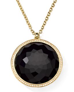 18K Gold Rock Candy Large Lollipop Necklace in Onyx & Diamonds   Ippolita  