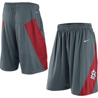 NIKE Mens St. Louis Cardinals AC Dri Fit Training Shorts   Size L, Grey
