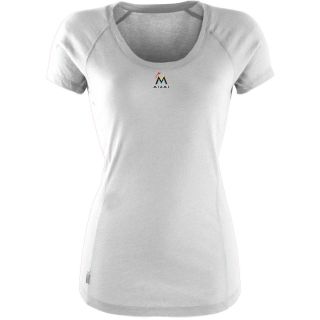 Antigua Miami Marlins Womens Pep Shirt   Size Small, Mid Pink Heather (ANT