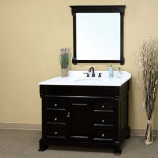 Bellaterra Calabria 50in. Espresso Single Bathroom Vanity with Optional Mirror   Single Sink Bathroom Vanities