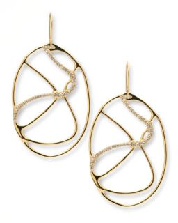Drizzle 18k Gold Oval Diamond Drop Earrings   Ippolita   Gold (18k )