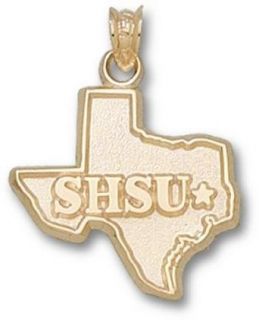Sam Houston State Bearkats "SHSU Texas State Map" Pendant   14KT Gold Jewelry Clothing