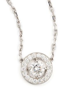 Ava 18k White Gold Round Diamond Pendant Necklace, 0.73 TCW   Boucheron   White