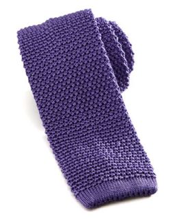 Mens Knit Silk Tie, Lilac   Charvet   Lilac