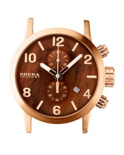 Isabella Rose Golden Brown Mother of Pearl Dial Chronograph   Brera   Rose gold