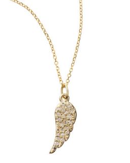 14k Yellow Gold Diamond Wing Pendant Necklace   KC Designs   Gold (14k )