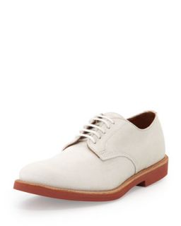 Mens Abram Suede Lace Up Oxford, White   Walk Over   White (9 1/2)