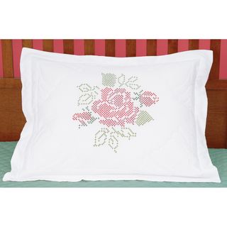 Stamped Standard Pillow Sham 1/pkg xx Roses