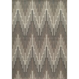 Indoor/ Outdoor Ivory Ikat Rug (86 X 13)