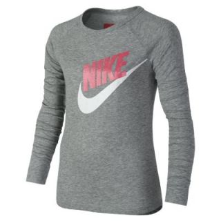 Nike Long Sleeve Girls T Shirt   Dark Grey Heather