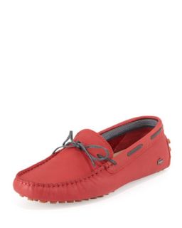 Mens Concours Pique Suede Driver, Red   Lacoste   Red (10.5D)