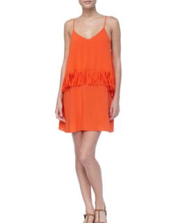 Womens Wild Fringe Voile Tunic   L Space Swimwear by Monica Wise   Paprika (X 