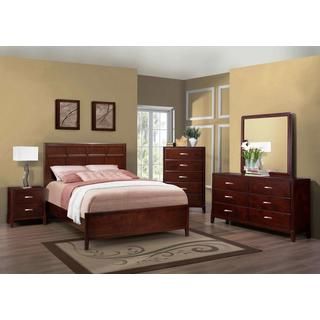 Ac Pacific Soho King size Merlot Wood 5 piece Bedroom Set Brown Size King