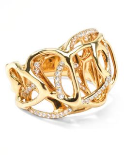 Drizzle 18k Gold Diamond Rounded Cutout Ring   Ippolita   Gold (7)