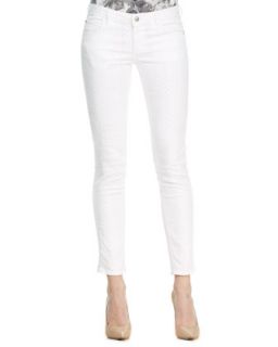 Womens Tile Laser Skinny Jeans, White   Faith Connexion   White (28)