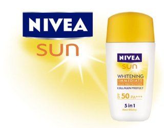 Nivea Sun Face Whitening Immediate Protect Spf50 Pa++30ml. Product of Thailand  Sunscreens  Beauty