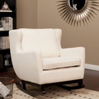 Belham Living Upholstered Rocking Chair   Cream   Indoor Rocking Chairs