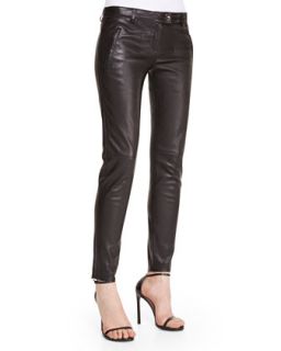Womens Skinny Leather Pants, Black   Escada   Black (42)